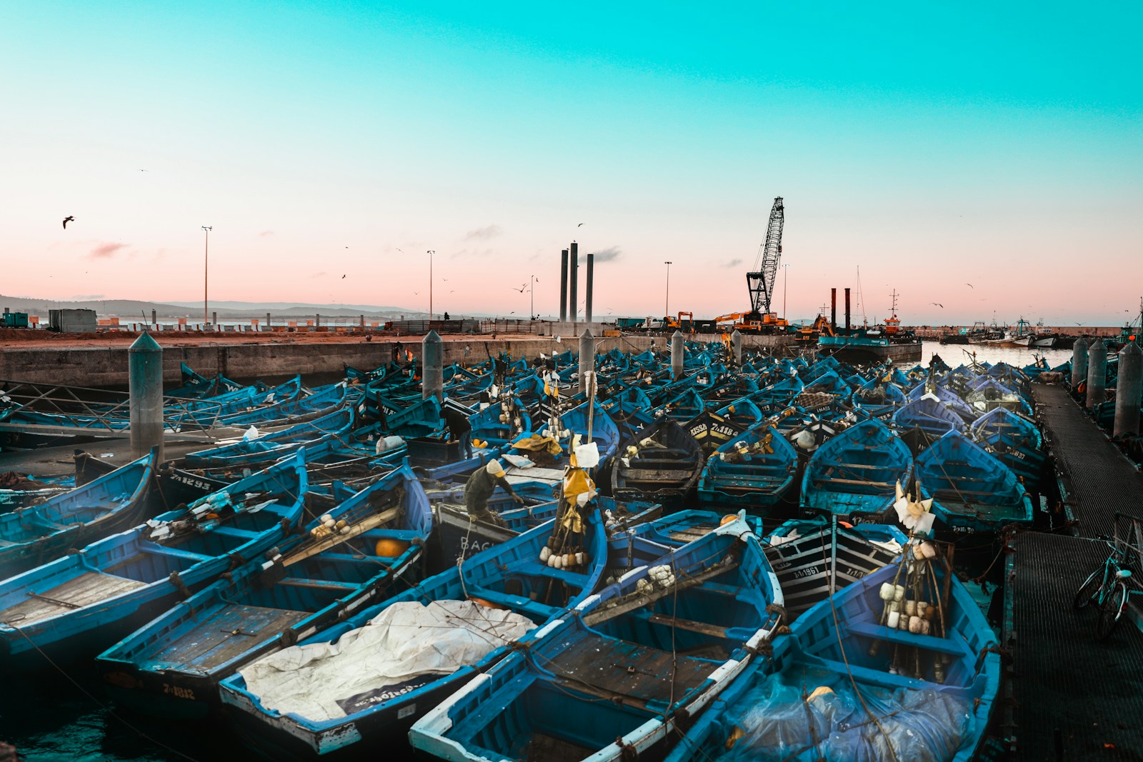 Colorful souk and local artisan crafts in the Essaouira medina