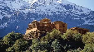 Remote Berber village in mountains