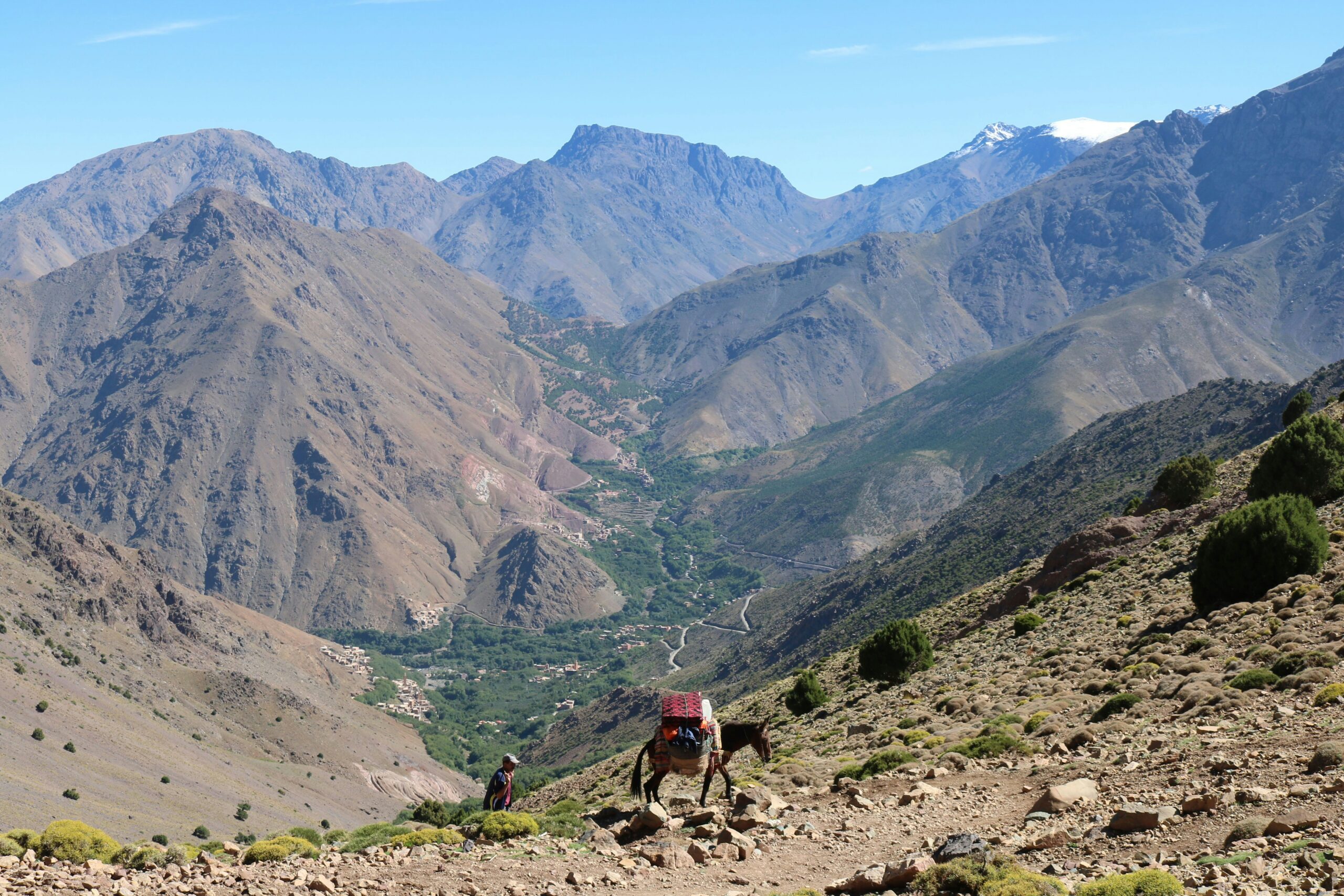 Sunset over High Atlas peaks